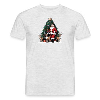 Père Noël Noël Cadeaux de Noël Renne de Noël - T-shirt homme - gris chiné - Devant - AI Model Male 178 dark (178cm)