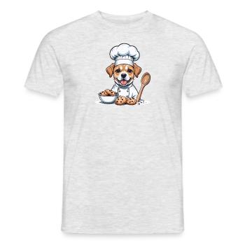 Dog Chef Dog Friends Gift Cookie Cookies - Men's T-Shirt - heather grey - Front - AI Model Male 178 dark (178cm)