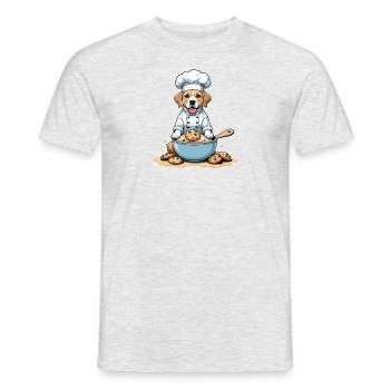 Dog Chef Dog Friends Gift Cookie Cookies - Men's T-Shirt - heather grey - Front - AI Model Male 178 dark (178cm)