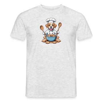 Dog Chef Dog Friends Gift Cookie Cookies - Men's T-Shirt - heather grey - Front - AI Model Male 178 dark (178cm)