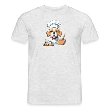 Dog Chef Dog Friends Gift Cookie Cookies - Men's T-Shirt - heather grey - Front - AI Model Male 178 dark (178cm)