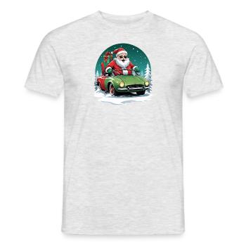 Père Noël Noël Cadeaux Voiture de Noël - T-shirt homme - gris chiné - Devant - AI Model Male 178 dark (178cm)