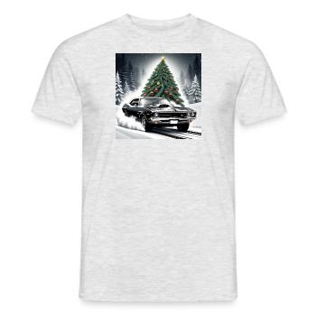 Voiture muscle car Noël cadeaux de Noël - T-shirt homme - gris chiné - Devant - AI Model Male 178 dark (178cm)