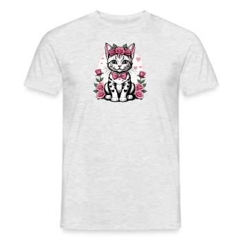 Sweet Cat Sweet Cat Bride Wedding Wedding Marry Love - Men's T-Shirt - heather grey - Front - AI Model Male 178 dark (178cm)