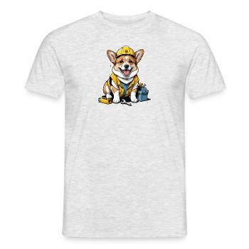 Dog Construction Worker Dog Dog Love Gift - Men's T-Shirt - heather grey - Front - AI Model Male 178 dark (178cm)