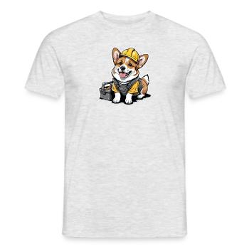 Dog Construction Worker Dog Dog Love Gift - Men's T-Shirt - heather grey - Front - AI Model Male 178 dark (178cm)