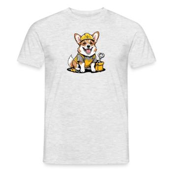 Dog Construction Worker Dog Dog Love Gift - Men's T-Shirt - heather grey - Front - AI Model Male 178 dark (178cm)
