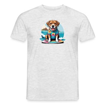 Vacances pour chiens Vacances pour chiens Île d’Hawaï Mer - T-shirt homme - gris chiné - Devant - AI Model Male 178 dark (178cm)