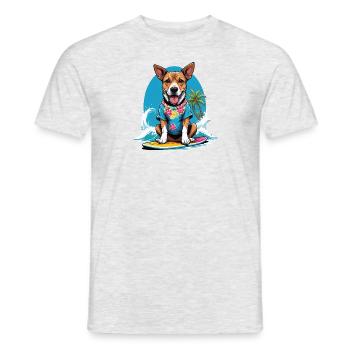 Vacances pour chiens Vacances pour chiens Île d’Hawaï Mer - T-shirt homme - gris chiné - Devant - AI Model Male 178 dark (178cm)