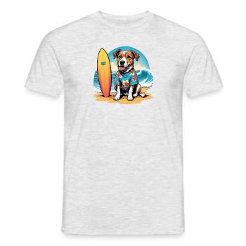 Vacances pour chiens Vacances pour chiens Île d’Hawaï Mer - T-shirt homme - gris chiné - Devant - AI Model Male 178 dark (178cm)