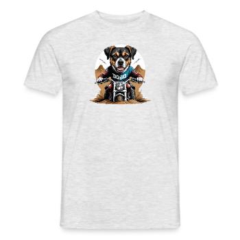 Motocross Vélo Chien Chien Cadeau Supermoto - T-shirt homme - gris chiné - Devant - AI Model Male 178 dark (178cm)