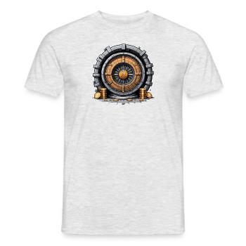Bitcoin Crypto Crypto à la lune Cadeau - T-shirt homme - gris chiné - Devant - AI Model Male 178 dark (178cm)