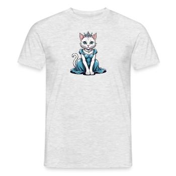 Cat Princess Queen Cat Elegant Gift - Men's T-Shirt - heather grey - Front - AI Model Male 178 dark (178cm)