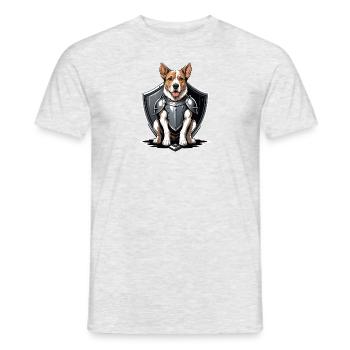 Chien Chevalier Guerrier Chien Cadeau Guerrier Chevalier - T-shirt homme - gris chiné - Devant - AI Model Male 178 dark (178cm)