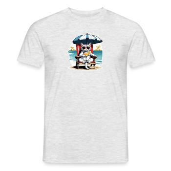 Cat Vacation Vacation Cat Vacation Hawaii Island Cat - Men's T-Shirt - heather grey - Front - AI Model Male 178 dark (178cm)