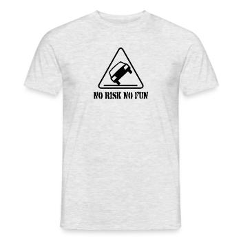 No Risk No Fun Funny Gift Car Tuning - Men's T-Shirt - heather grey - Front - AI Model Male 178 dark (178cm)