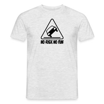 No Risk No Fun Funny Gift Car Tuning - Men's T-Shirt - heather grey - Front - AI Model Male 178 dark (178cm)
