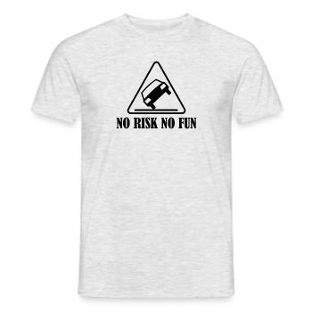 No Risk No Fun Funny Gift Car Tuning - Men's T-Shirt - heather grey - Front - AI Model Male 178 dark (178cm)
