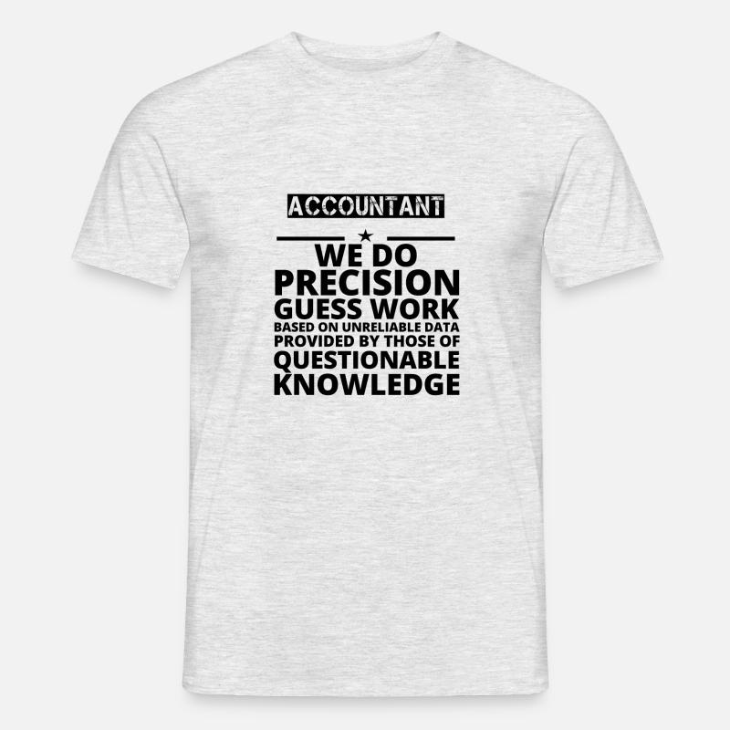 gift problem precision job ACCOUNTANT - Männer T-Shirt - Grau meliert