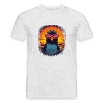 north pole dj adorable birthday bday dance awesome - Männer T-Shirt - Grau meliert - Vorne - AI Model Male 178 dark (178cm)