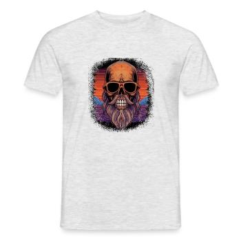 beard lover funny sayings earloop birthday present - Männer T-Shirt - Grau meliert - Vorne - AI Model Male 178 dark (178cm)