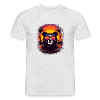 funny polar bear coati birthday present jokes - Männer T-Shirt - Grau meliert - Vorne - AI Model Male 178 dark (178cm)