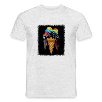 Joke Funny Quote Hippie Festival Bday Love Heart - Men's T-Shirt - heather grey - Front - AI Model Male 178 dark (178cm)