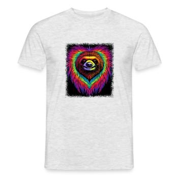 cool fun 3 ans animal d’anniversaire - T-shirt homme - gris chiné - Devant - AI Model Male 178 dark (178cm)
