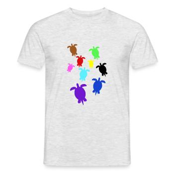 Tortoise Turtles - Men's T-Shirt - heather grey - Front - AI Model Male 178 dark (178cm)