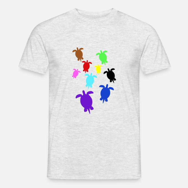Schildkröten Turtles - Männer T-Shirt - Grau meliert