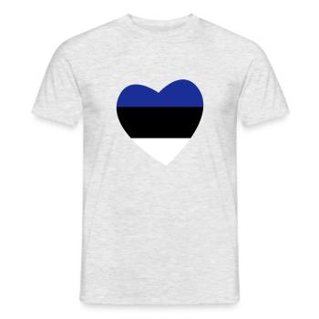 Heart Estonia - Men's T-Shirt - heather grey - Front - AI Model Male 178 dark (178cm)