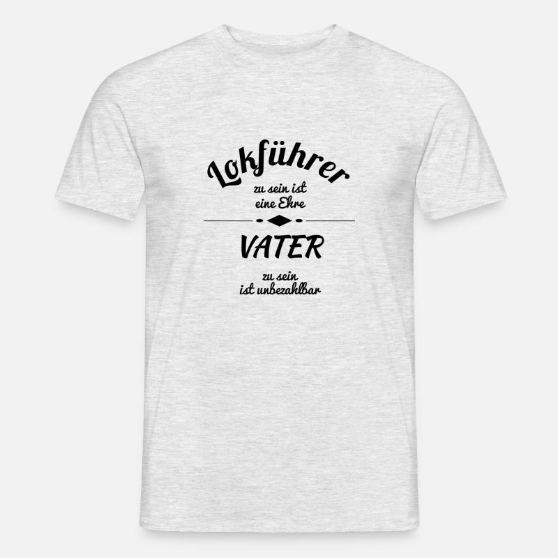 Lokführer - Männer T-Shirt - Grau meliert