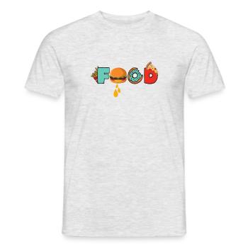 Food - Männer T-Shirt - Grau meliert - Vorne - AI Model Male 178 dark (178cm)