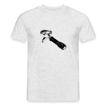 Espresso Portafilter - Men's T-Shirt - heather grey - Front - AI Model Male 178 dark (178cm)