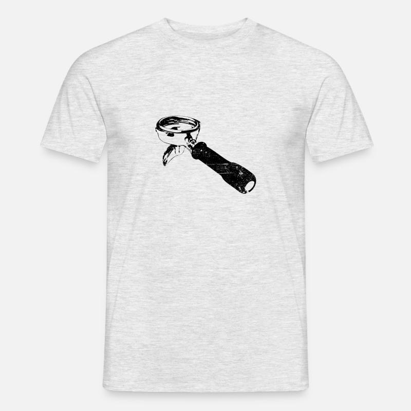 Espresso Siebträger - Männer T-Shirt - Grau meliert
