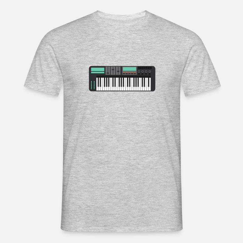 Keyboard Controller - Männer T-Shirt - Grau meliert