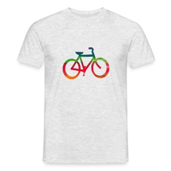 Abstract bike in bright colors - Men's T-Shirt - heather grey - Front - AI Model Male 178 dark (178cm)