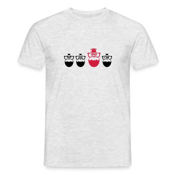Küken mit Doktorhut und Brille, Geschenk Promotion - Männer T-Shirt - Grau meliert - Vorne - AI Model Male 178 dark (178cm)