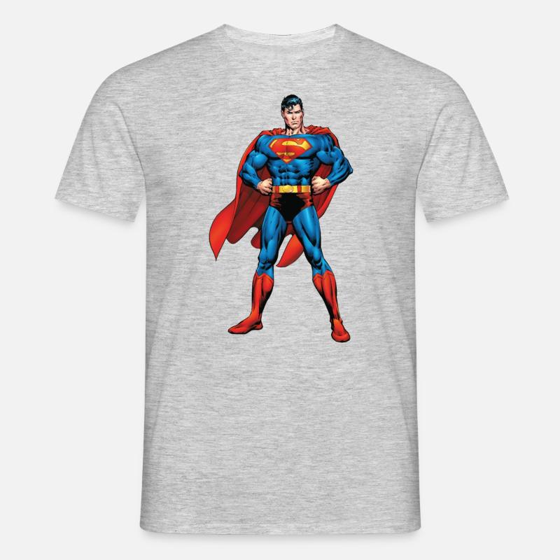 Superman Classic Pose - T-shirt til herrer - grå meleret