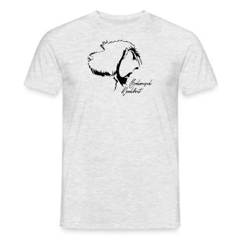 BOHEMIAN RAUHBART Profil Chiens Wilsigns - T-shirt homme - gris chiné - Devant - AI Model Male 178 dark (178cm)