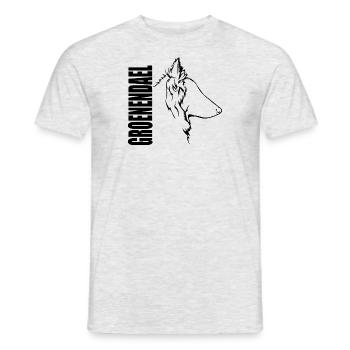 GROENENDAEL Profil Chiens Wilsigns - T-shirt homme - gris chiné - Devant - AI Model Male 178 dark (178cm)