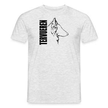 TERVUEREN Profile Dogs Dog Wilsigns - Men's T-Shirt - heather grey - Front - AI Model Male 178 dark (178cm)