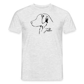 TOLLER Profil Hunde Hund Wilsigns - Männer T-Shirt - Grau meliert - Vorne - AI Model Male 178 dark (178cm)