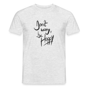 Don't Worry Be Happy - Männer T-Shirt - Grau meliert - Vorne - AI Model Male 178 dark (178cm)