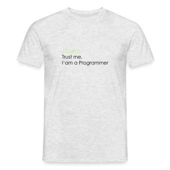 Trust Me I'm a Programmer - Männer T-Shirt - Grau meliert - Vorne - AI Model Male 178 dark (178cm)