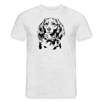 KOOIKERHONDJE Kooiker Hunde Hund Jagdhund Wilsigns - Männer T-Shirt - Grau meliert - Vorne - AI Model Male 178 dark (178cm)