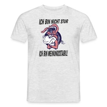 Ich Bin Nicht Stur Ich Bin Meinungsstabil Esel - Männer T-Shirt - Grau meliert - Vorne - AI Model Male 178 dark (178cm)
