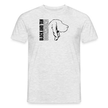 BLACK AND TAN COONHOUND Profil Chiens Wilsigns - T-shirt homme - gris chiné - Devant - AI Model Male 178 dark (178cm)