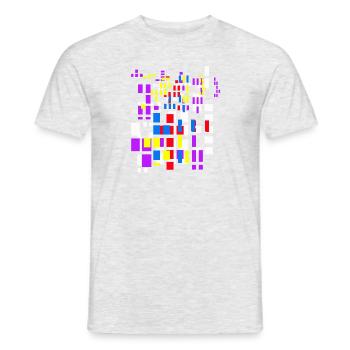 Pixel Pixel World Abstract City Kypto Dutch - Men's T-Shirt - heather grey - Front - AI Model Male 178 dark (178cm)