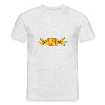 Bonbon jaune - T-shirt homme - gris chiné - Devant - AI Model Male 178 dark (178cm)